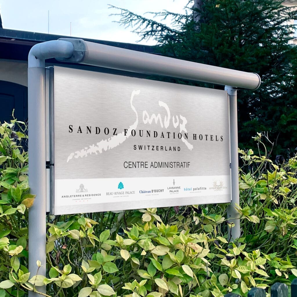 signalétique,Fondation Sandoz Hotels,réalisation publicitaire