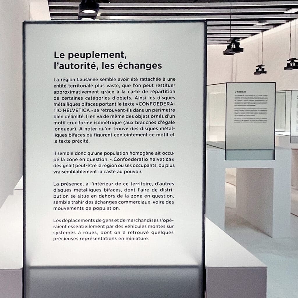 Musée Romain de Lausanne,exposition,réalisation publicitaire,vitrine,scénographie